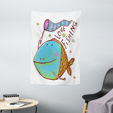 Funny Cartoon Illustration Tapestry