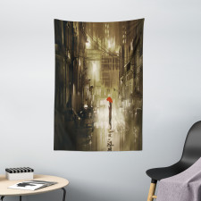 Romantic View Rainy Day Tapestry