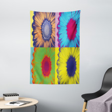 Daisy Flower Collage Tapestry