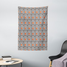 Abstract Retro Spirals Tapestry