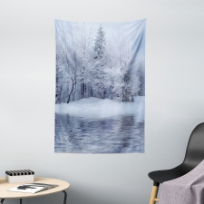 Winter Blizzard Forest Tapestry