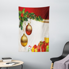 Yule Eve Balls Baubles Tapestry