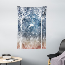 Flying Deer Ombre Snow Tapestry