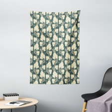 Floral Farming Pattern Tapestry