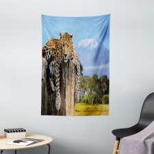 Leopard on a Tree Tapestry