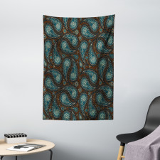 Modern Teardrop Shapes Tapestry