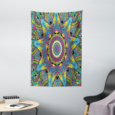 Abstract Hippie Forms Tapestry