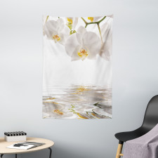 Orchids on Rippling Water Tapestry