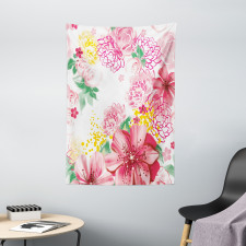 Flowers and Dots Tapestry