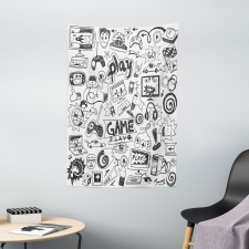 Sketch Style Gaming Tapestry