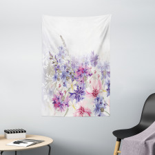 Pink Purple Flowers Tapestry