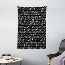 Musical Note Print Tapestry