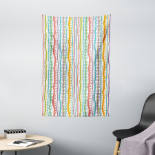 Vertical Swirl Lines Tapestry