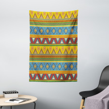 Folk Motif Mexican Sun Tapestry