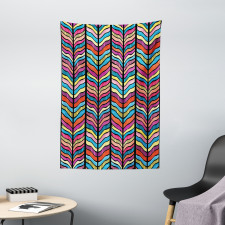 Colorful Rainbow Leaf Tapestry