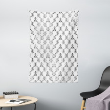 Arrows Black and White Tapestry