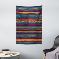 Retro Aztec Art Tapestry