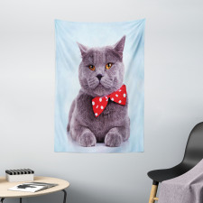 Grey Scottish Fold Theme Tapestry