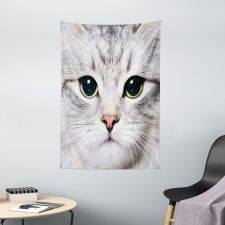 Face of a Domestic Kitty Tapestry