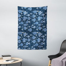 Tropic Fish Moss Leaves Tapestry