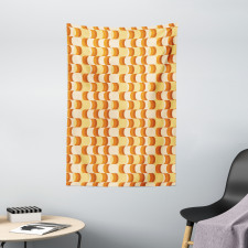 Wavy Pattern Half Moon Tapestry