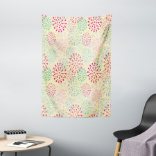 Flowers Polka Dots Tapestry