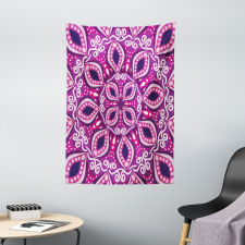 Lace Trippy Flowers Leaf Tapestry