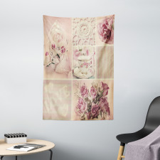 Vintage Lace Cups Tapestry