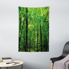 Woodland Tree Forest Sun Tapestry