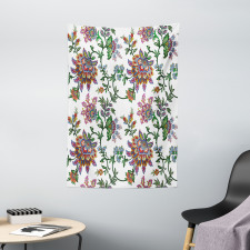 Vintage Floral Ornaments Tapestry