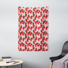 Juicy Strawberries Fruit Tapestry