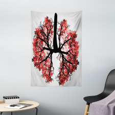 Human Lung Floral Healthy Tapestry