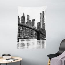 Brooklyn Bridge Sunset Tapestry