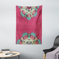 Eastern Boho Floral Tapestry