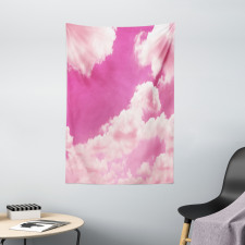 Pink Sunset Clouds Tapestry