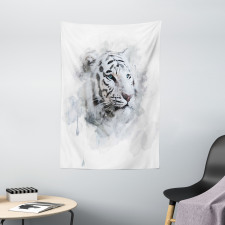 White Tiger Portrait Tapestry