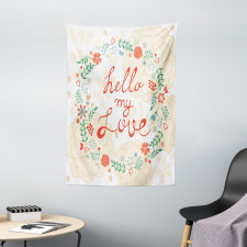 Hello My Love Typography Tapestry