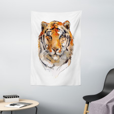 Calm Stare Watercolor Art Tapestry