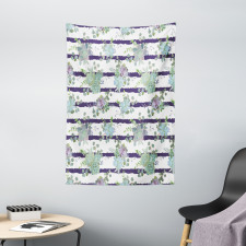 Natural Cactus Pattern Tapestry