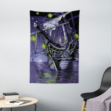 Ghost Vessel Island Tapestry