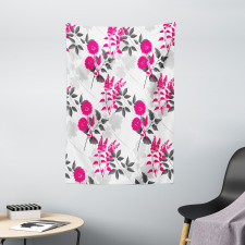 Nostalgic Leaf and Flowers Tapestry