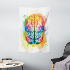 Colorful Human Brain Tapestry