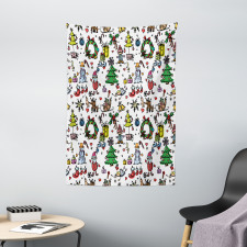 Christmas Cartoon Tapestry