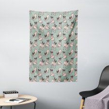 Sitting Stretching Dog Tapestry