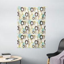 Abstract Ornate Flower Tapestry