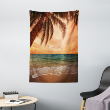 Exotic Seascape with Palm Tapestry