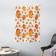 Halloween Plump Pumpkin Tapestry