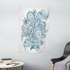 Ornate Floral Leaf Arrangement Tapestry