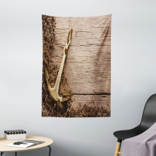 Nautical Anchor Fishing Net Tapestry