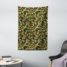 Hunter in Forest Tapestry